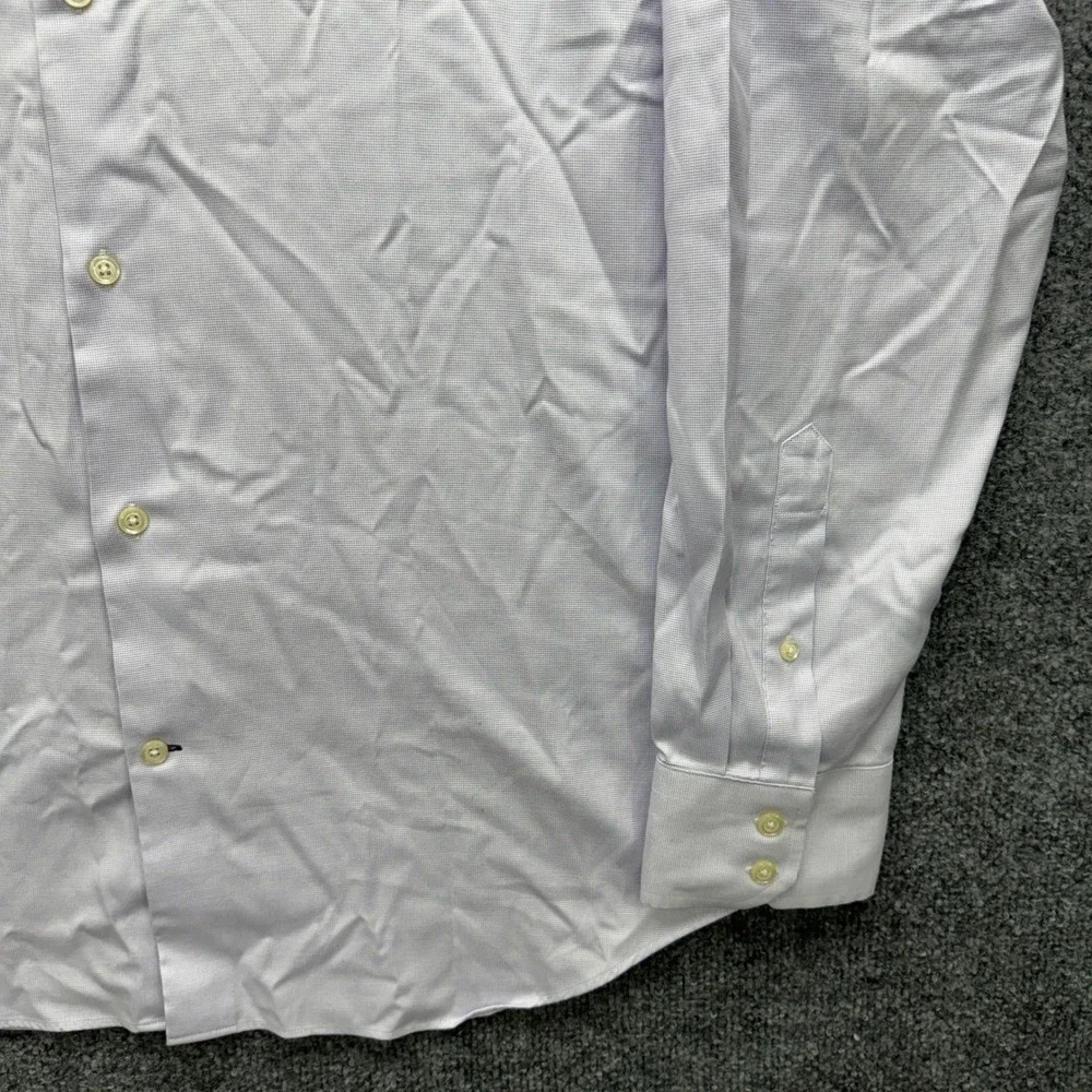 Banana Republic Non-Iron Slim Fit Button Shirt Mens L Purple Long Sleeve Dress